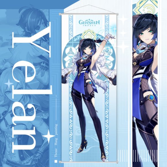 Genshin Impact Yelan Poster Anime Collection Art Otaku Gifts Wall Scroll Game - Picture 1 of 4